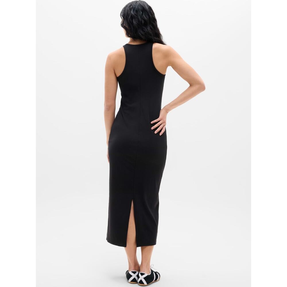 Athleta Signature Rib Maxi Dress Black M NEW 657062 - Picture 2 of 10